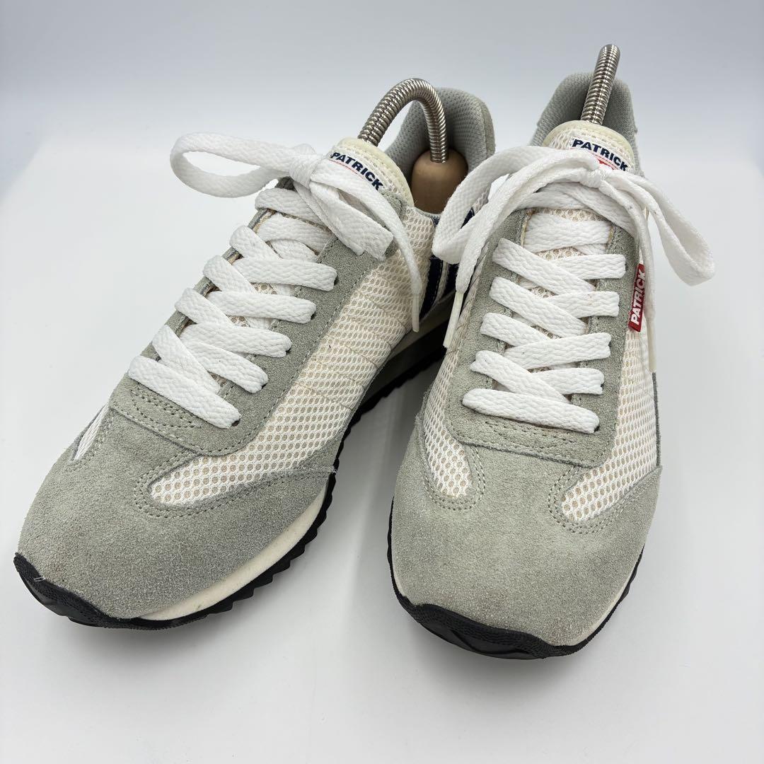 超美品PATRICKスニーカー マラソン グレー/ホワイト 23.5㎝拍卖