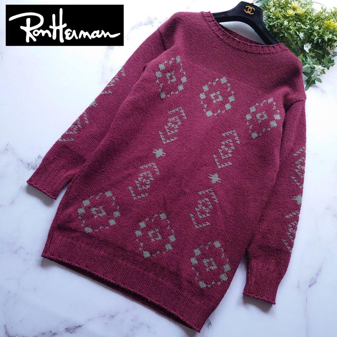 アルパカ Ron Herman California RHC ロンハーマン カリフォルニア ニット 長袖セーター XS ボルドー ワインレッド 赤紫 トップス拍卖