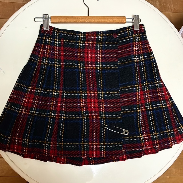 SAINT LAURENT チェック柄 プリーツスカート拍卖