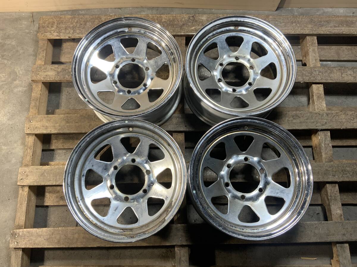 NISSAN サファリ 純正 スチールホイール 15インチ 7J +5 6H PCD139.7 ハブ径110mm 中古 4本 ニッサン拍卖