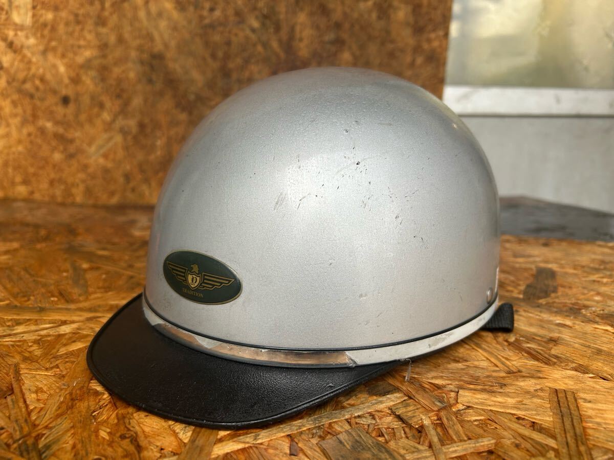 〈ジャンク扱い〉 ヤマハ 純正 TRADITION ヘルメット 半キャップ TD-7 シルバー (011050) サイズ不明拍卖