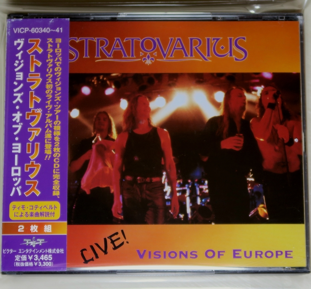 ☆ ストラトヴァリウス STRATOVARIUS ヴィジョンズ・オブ・ヨーロッパ VISIONS OF EUROPE LIVE! 2枚組 日本盤 帯付き VICP-60340-41 ☆拍卖