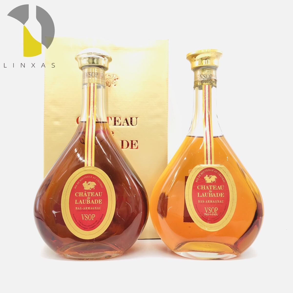 【未開栓】CHATEAU LAUBARD VSOP アルマニャック 2本セット まとめ売り 古酒 700ml 40% 箱付 AC0000118946拍卖