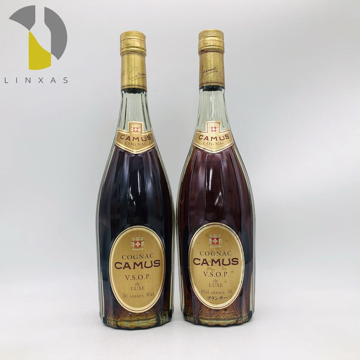 【未開栓】CAMUS カミュ VSOP デラックス COGNAC 2本セット まとめ売り 古酒 700ml 40% 液面低下 AC0002546218拍卖