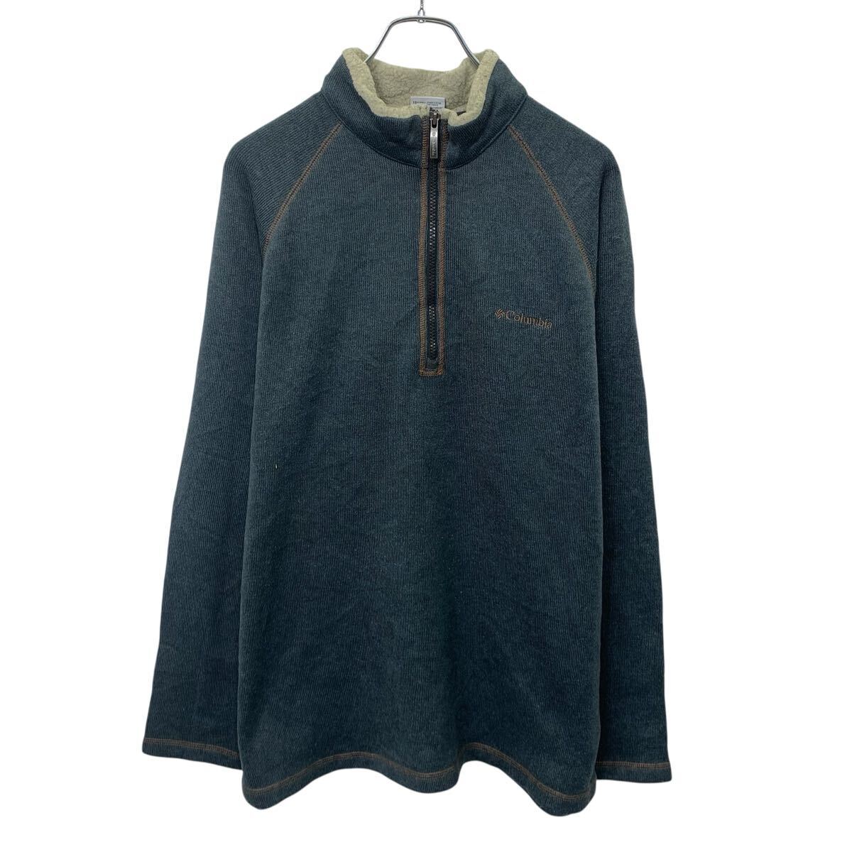 Columbia フリースジャケット XL ブルーグレー系 コロンビア ハーフジップ ビッグサイズ ラグラン 古着卸 アメリカ仕入 a708-6210拍卖