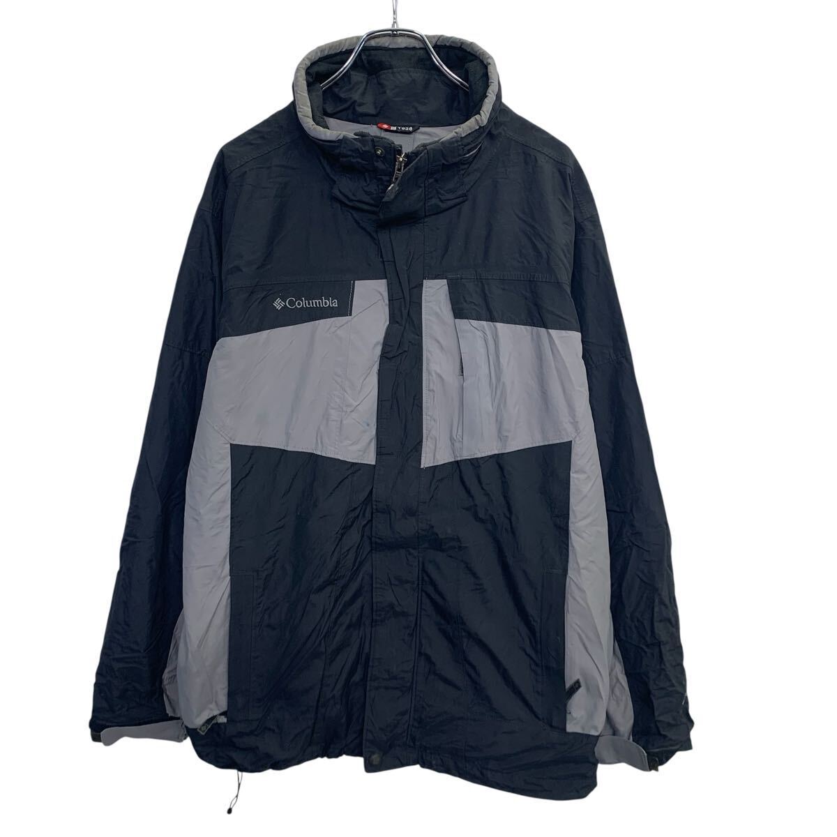 Columbia ジャケット L ブラック グレー コロンビア ジップアップ マルチポケット アウトドア アウター 古着卸 アメリカ仕入 a709-5724拍卖