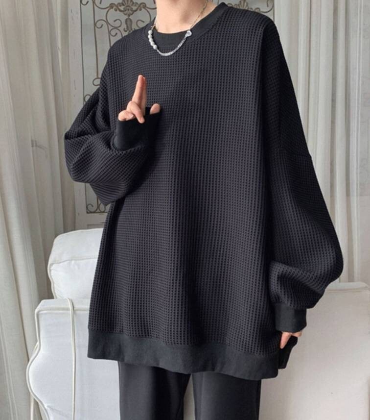 メンズ 長袖Tシャツ 無地 ゆったり 秋向け 程よい厚み 秋拍卖