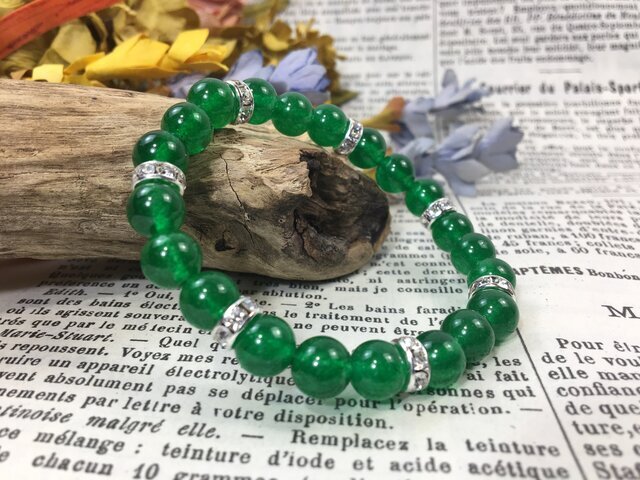 グリーンジェイド パワーストーン ブレスレット ブレスレット 8mm(シルバー)レディース 女性 開運 数珠 お守りプレゼント 拍卖