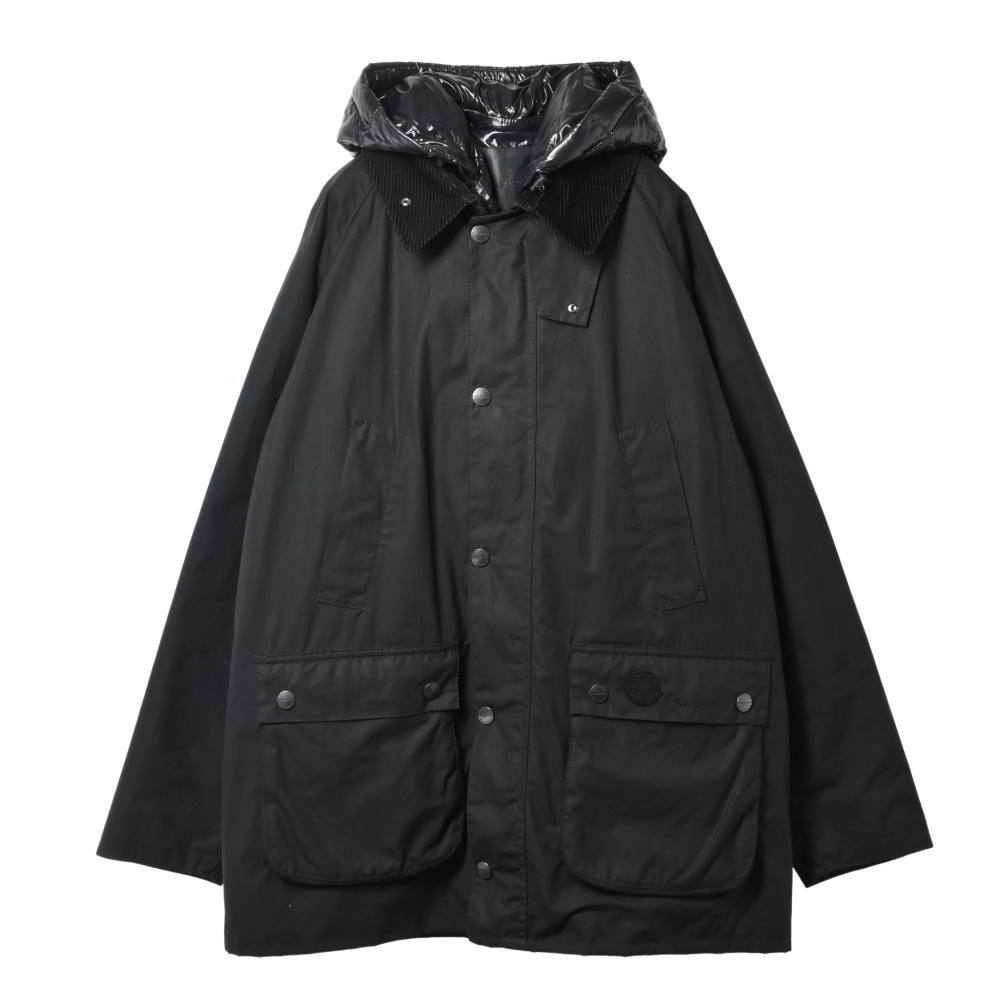 美品 MONCLER × Barbour GENIUS WIGHT ワックス ジャケット M ブラック モンクレール KL4BALPK91拍卖