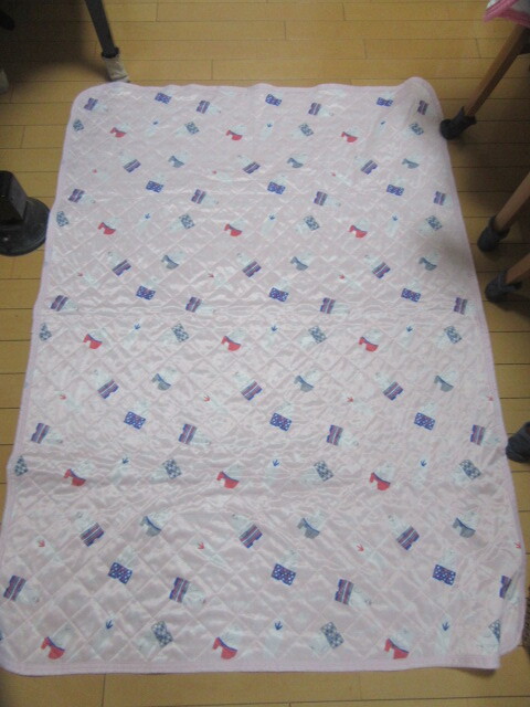 美品敷パットくまさん柄140×100サイズすべり止め付き激安即決1円子供用等にも拍卖