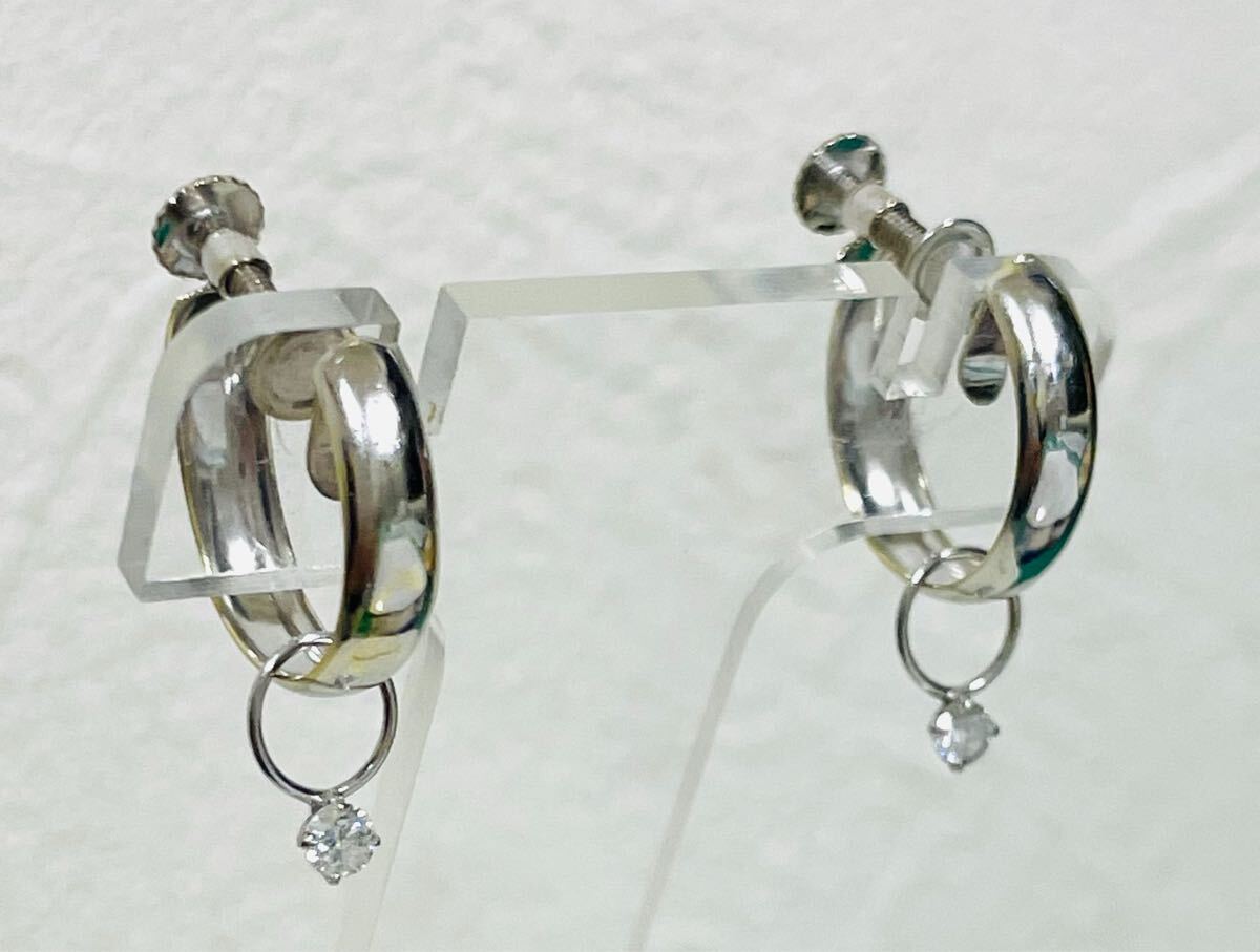 ☆K14WG ダイヤ付きイヤリング☆拍卖