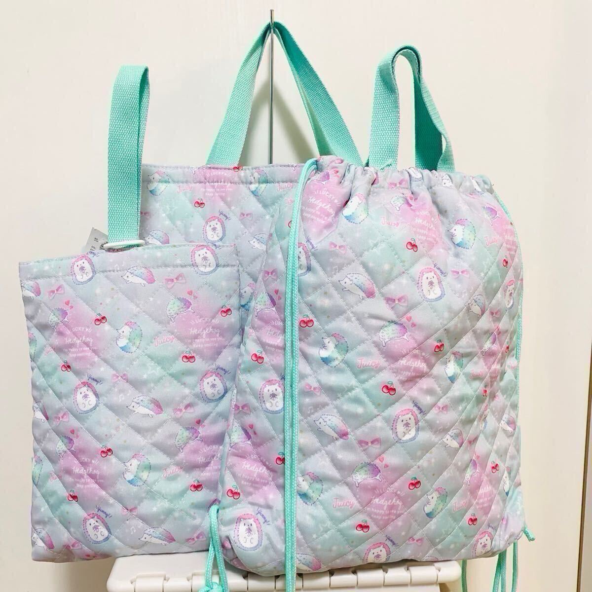 新品 定価4,884円 Coboca+キルトレッスン &シューズ&ナップサック ハリネズミ拍卖