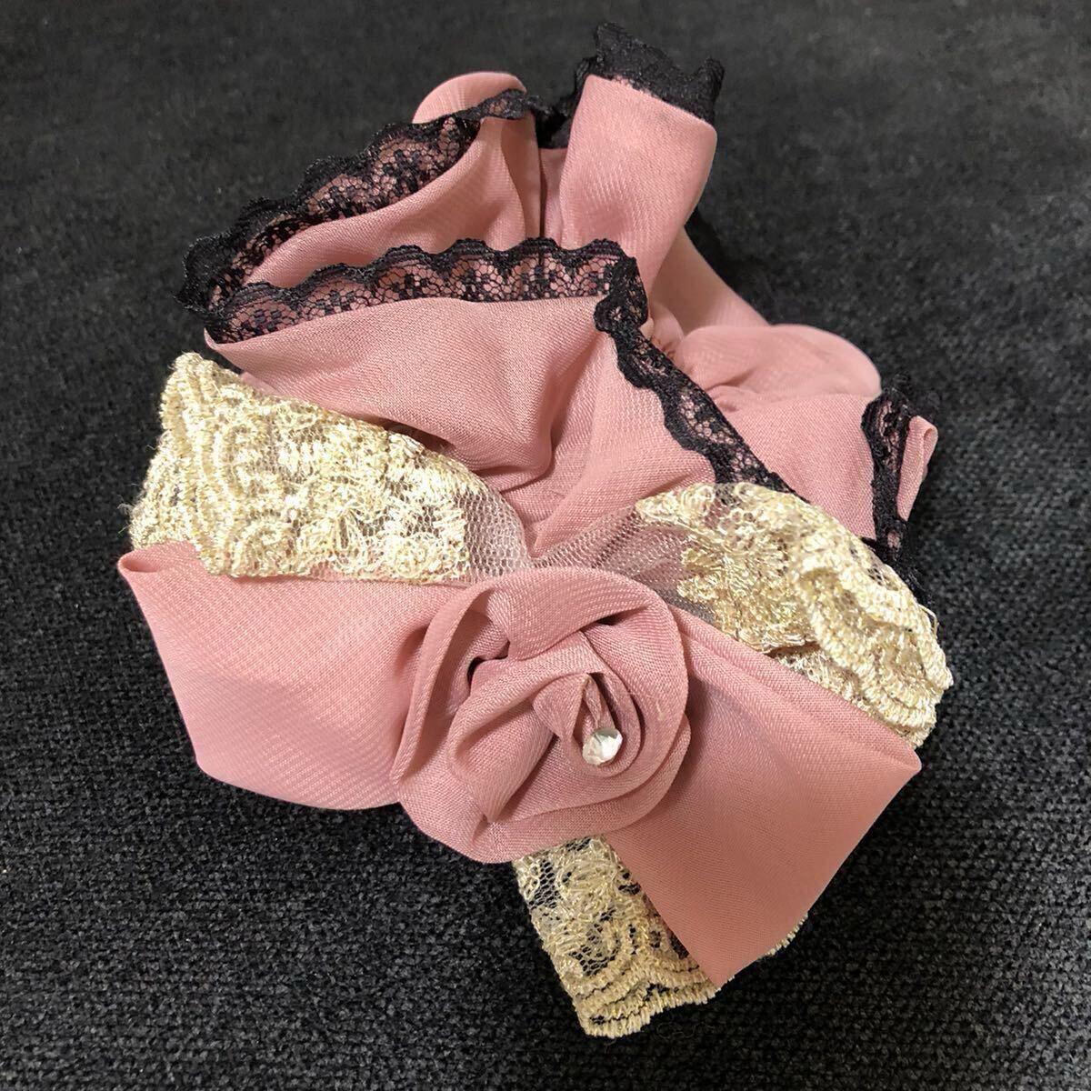 ヘアゴム シュシュ 綺麗 結婚式 二次会 卒業式 入学式 ピンク拍卖