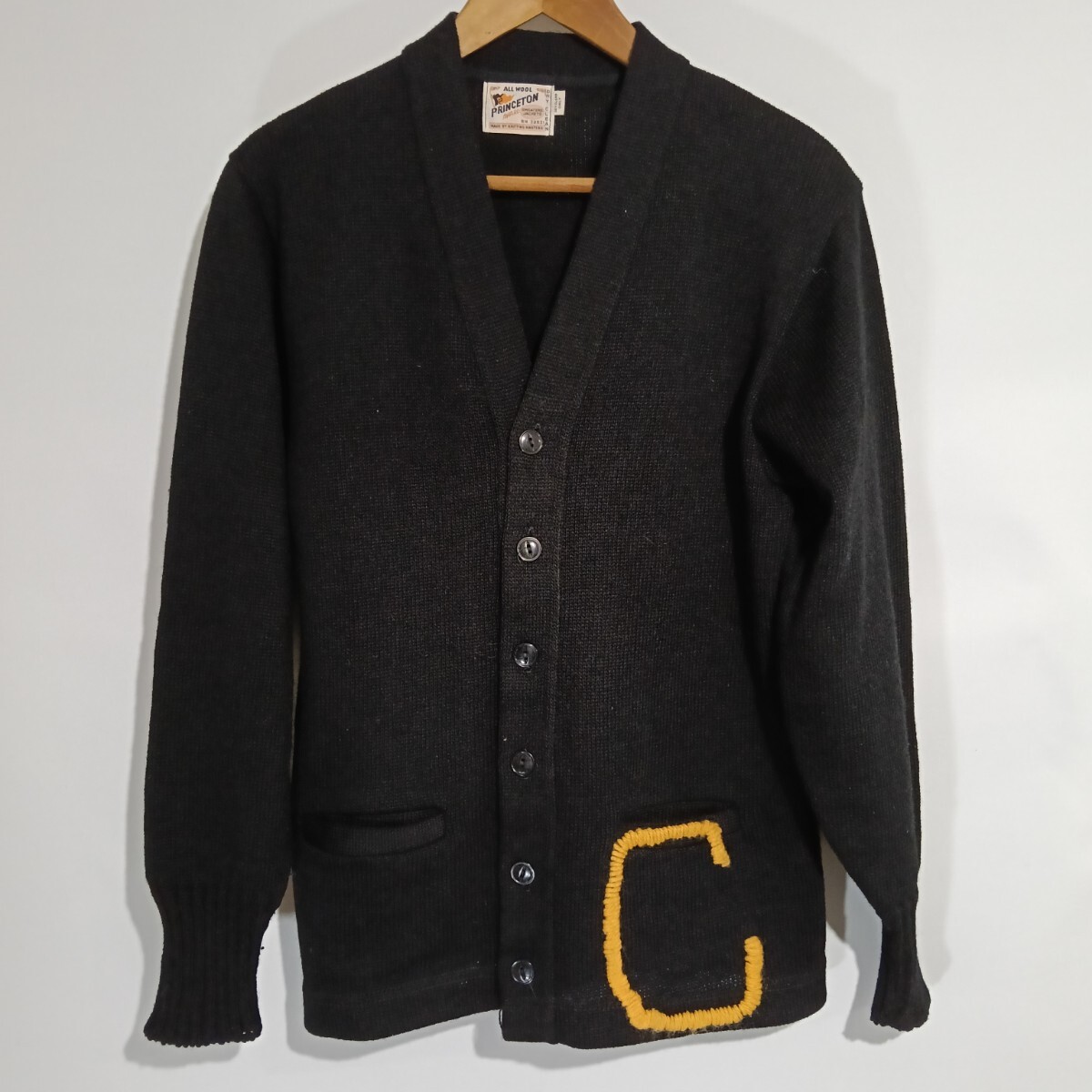 60s PRINCETON プリンストンレタードカーディガンセーター拍卖