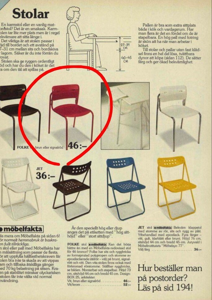 70s old IKEA FOLKE チェア オールドイケア 1脚〜3脚引取OK拍卖