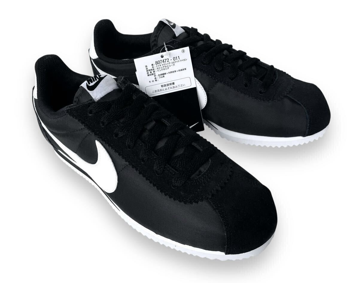 デッド!! 希少!! 18年 NIKE CLASSIC CORTEZ ナイキ ナイロン コルテッツ スエード 黒 × 白 us 10 / 28 ㎝ レアカラー拍卖