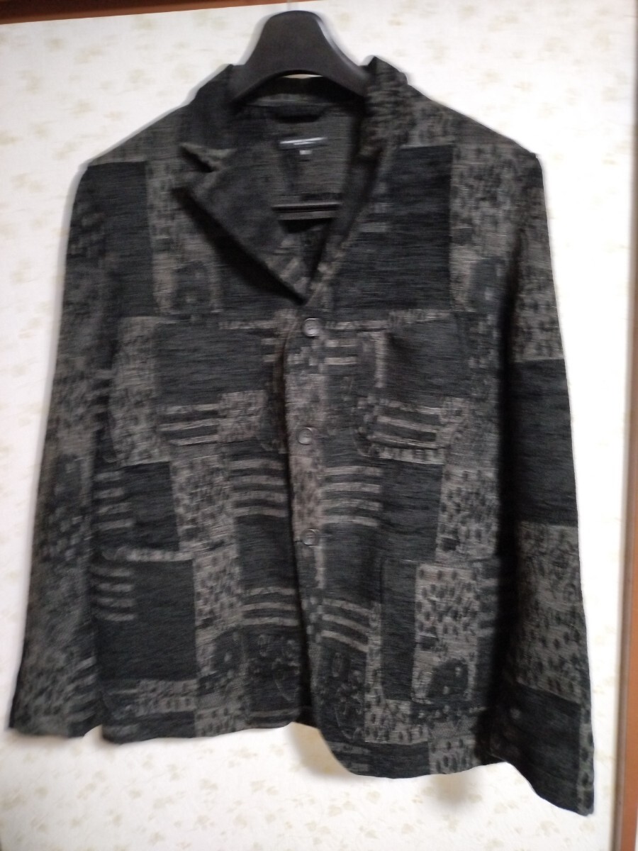 Engineered Garments ベッドフォードジャケット M 黒パッチワーク柄 総柄 灰色グレー モノトーン拍卖