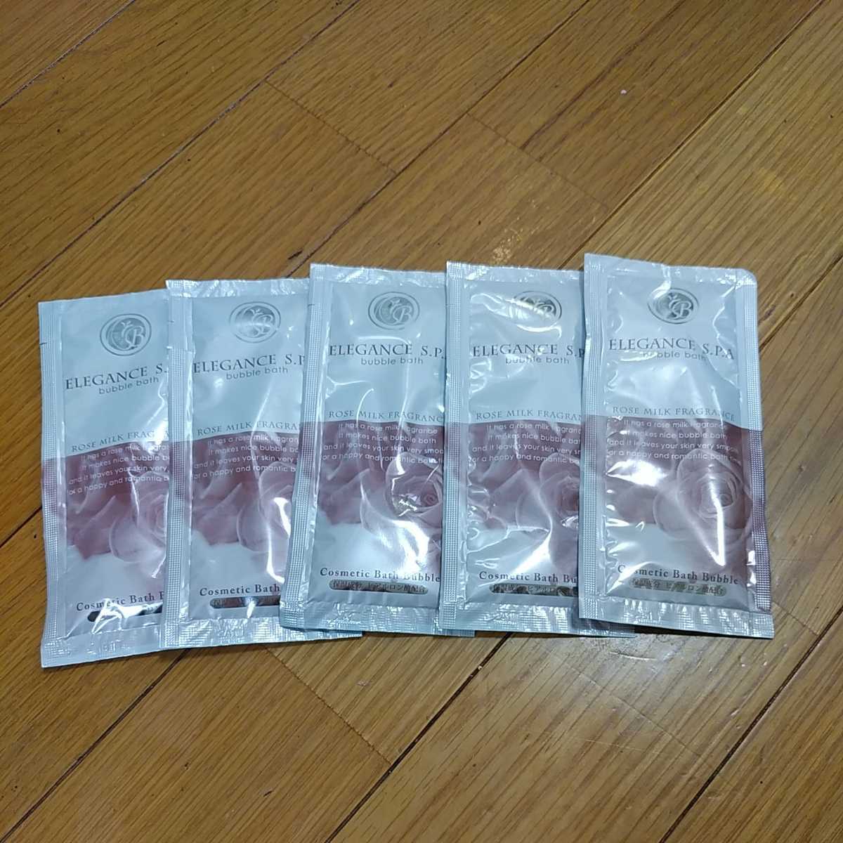 5個 エレガントスパ ローズミルクの香り バブルバス 泡風呂 拍卖