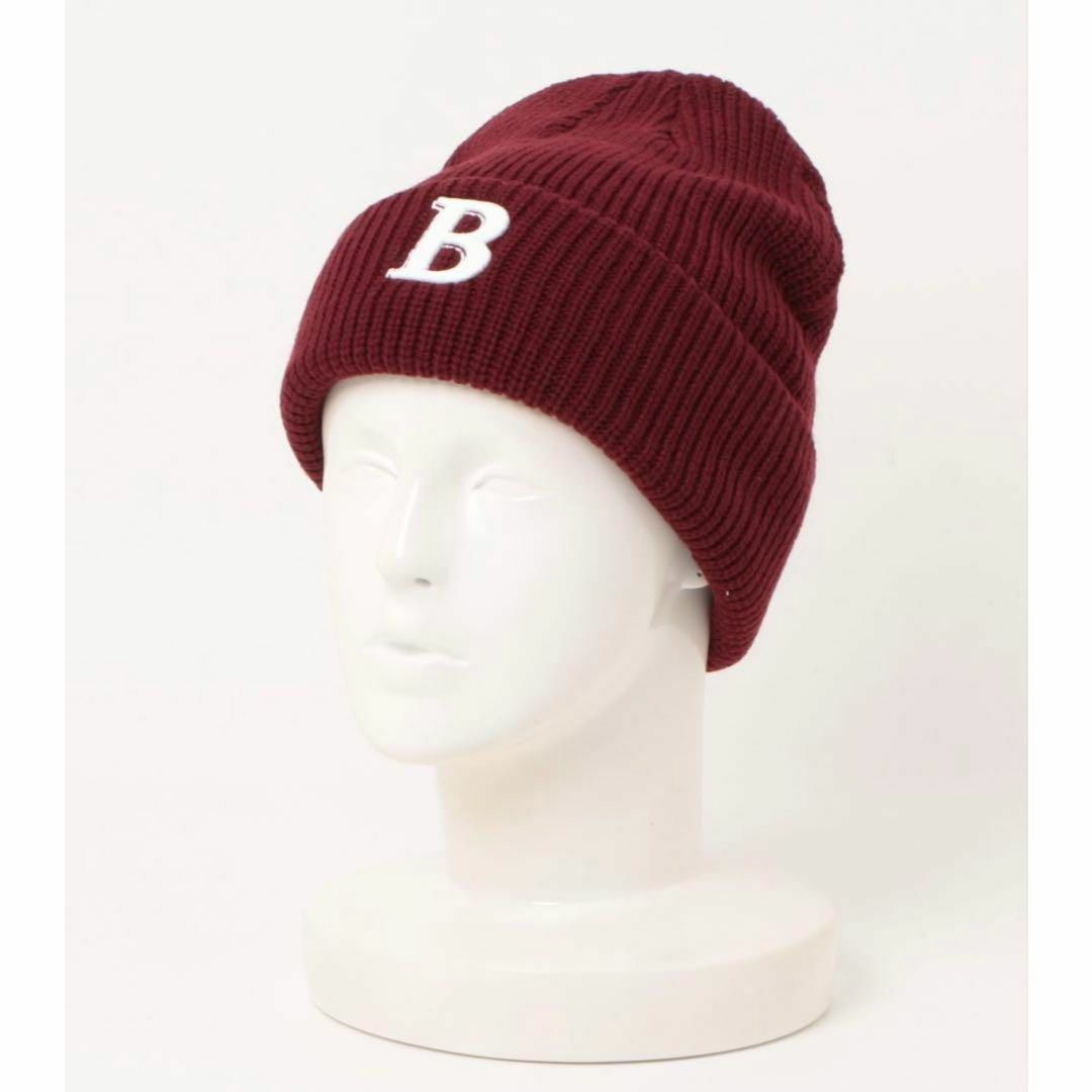 新品 SPINNS ニットキャップ/ワンポイントロゴデザインR ワイン拍卖