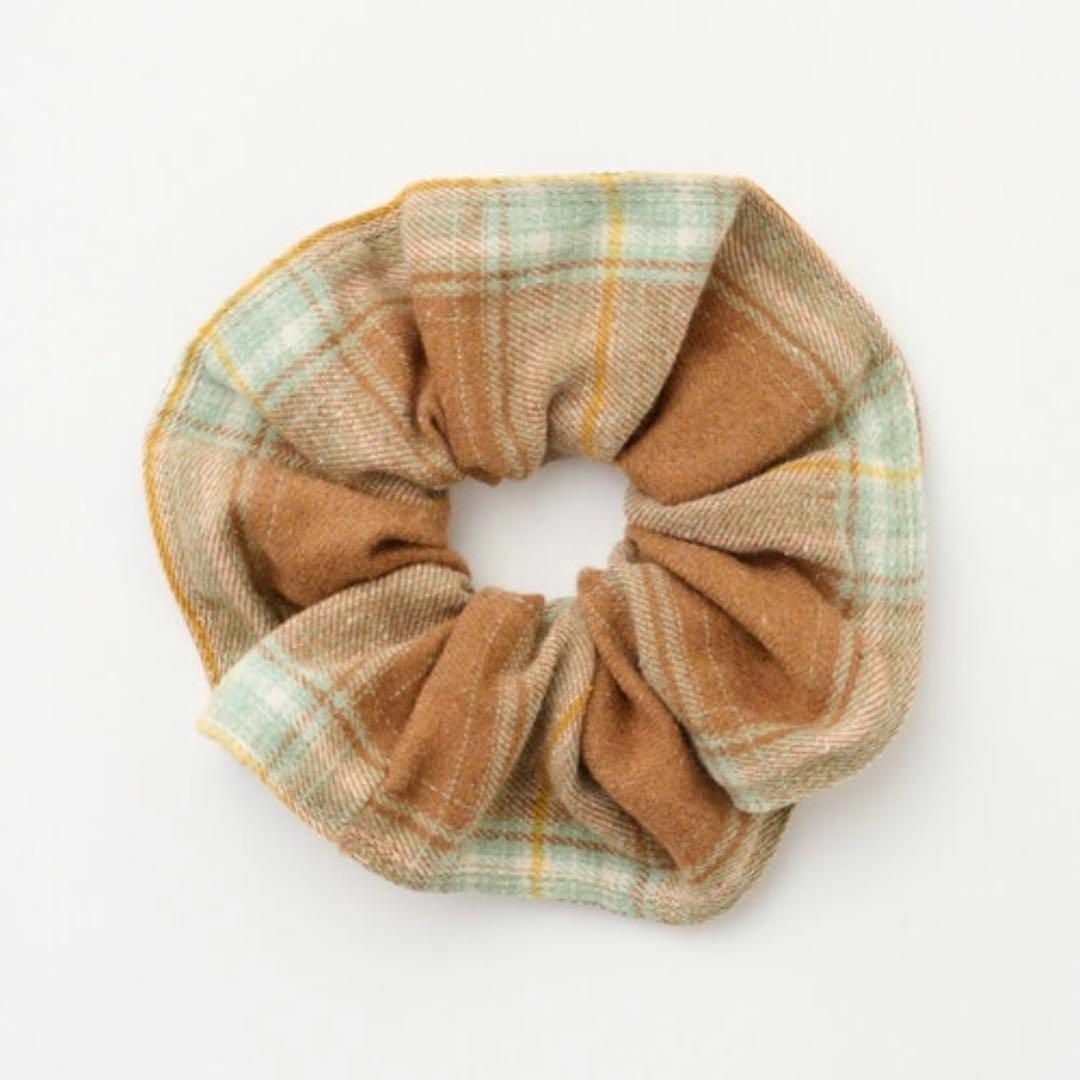 新品 GOLDY チェックシュシュ レディース ヘアバンド ブラウン拍卖