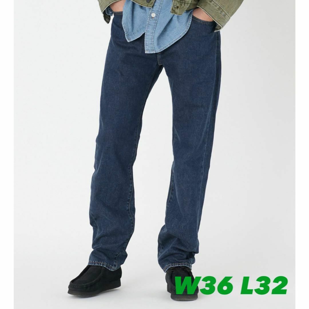 新品 リーバイス 505(TM)レギュラーフィッ ダークインディゴ W36L32拍卖