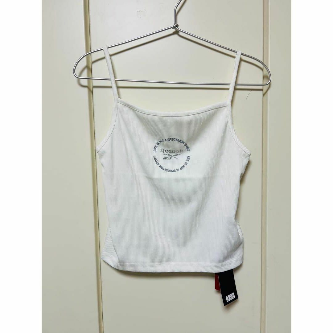新品 Reebok リーボック サークルロゴリブキャミソール ホワイト M拍卖