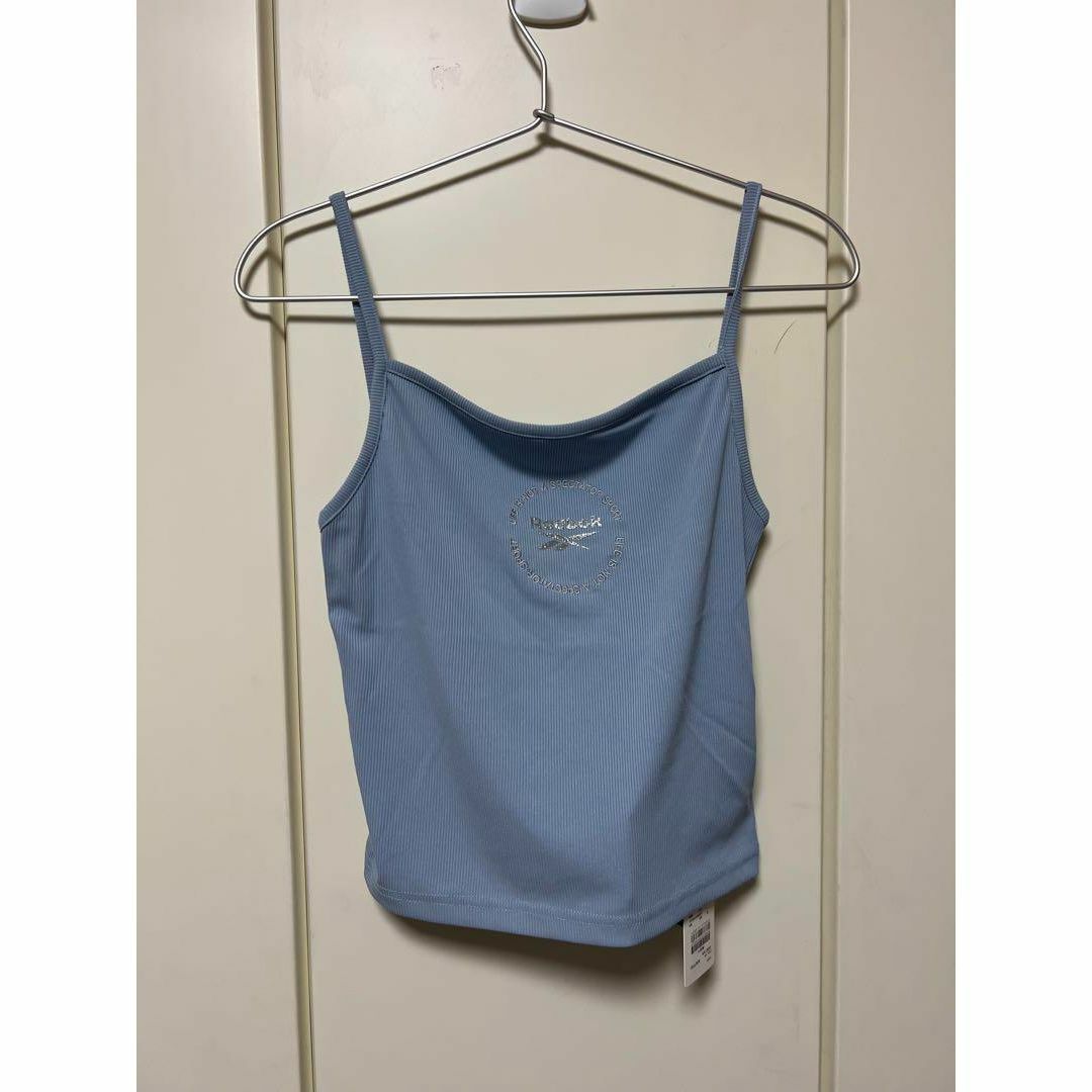 新品 Reebok リーボック サークルロゴリブキャミソール ブルー M拍卖