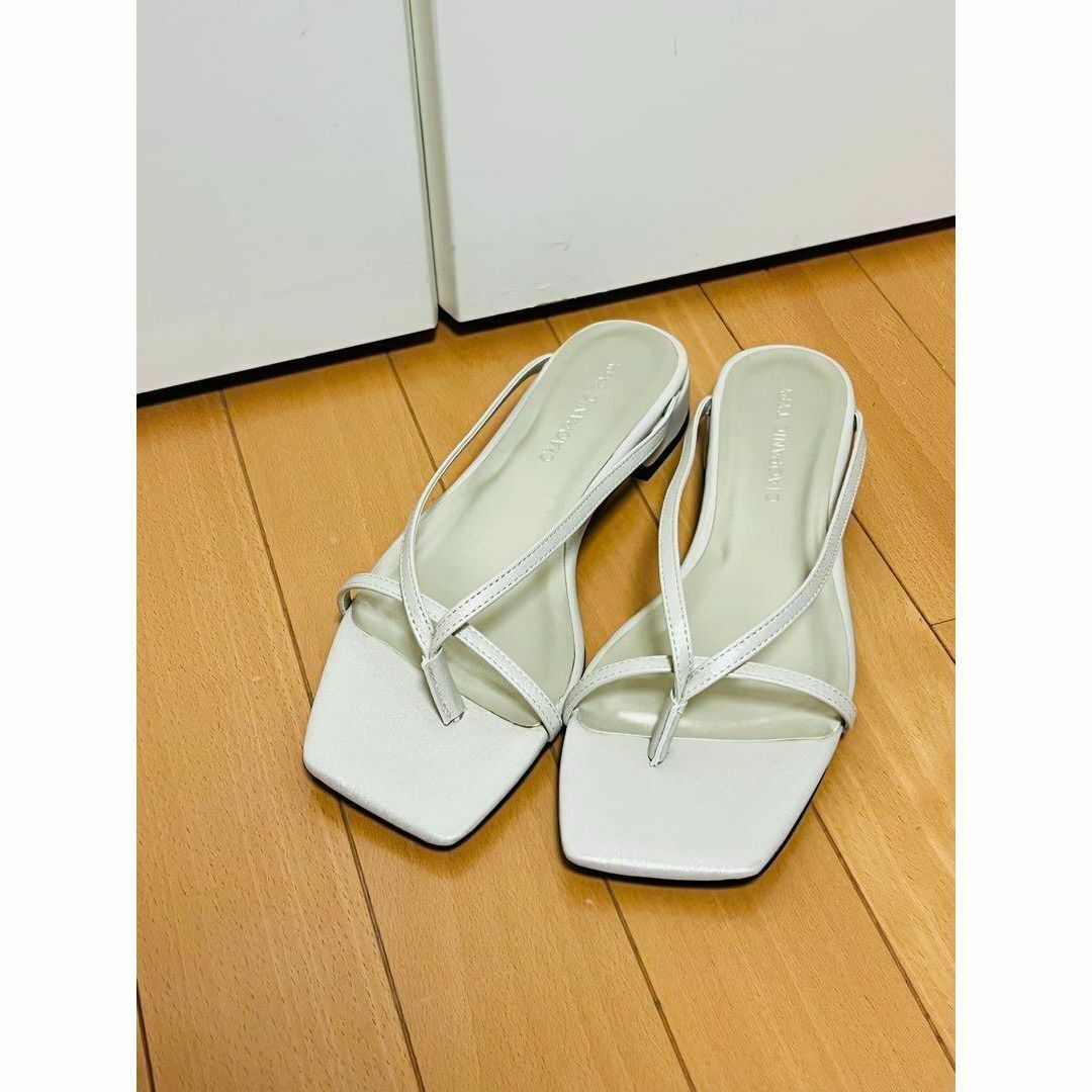 新品 CIAOPANIC TYPY メタリック サンダル アイボリー 25㎝拍卖