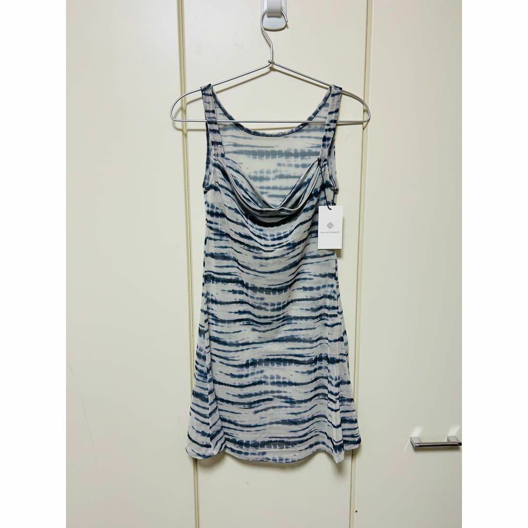 新品 シアーチュール タイダイ キャミチュニック 韓国 ブルー拍卖