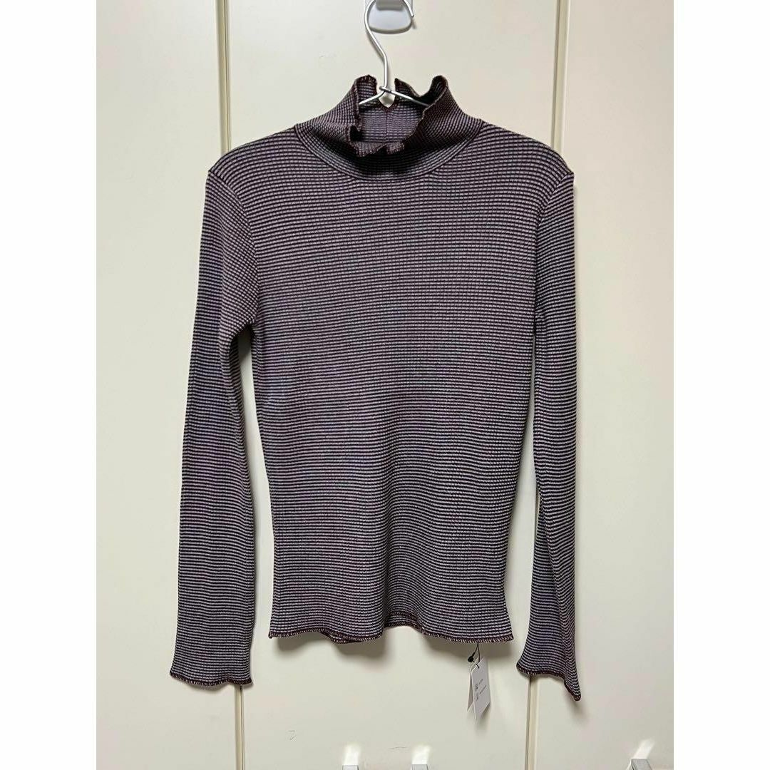 新品 CIAOPANIC TYPY ボーダータートルニット パープル拍卖