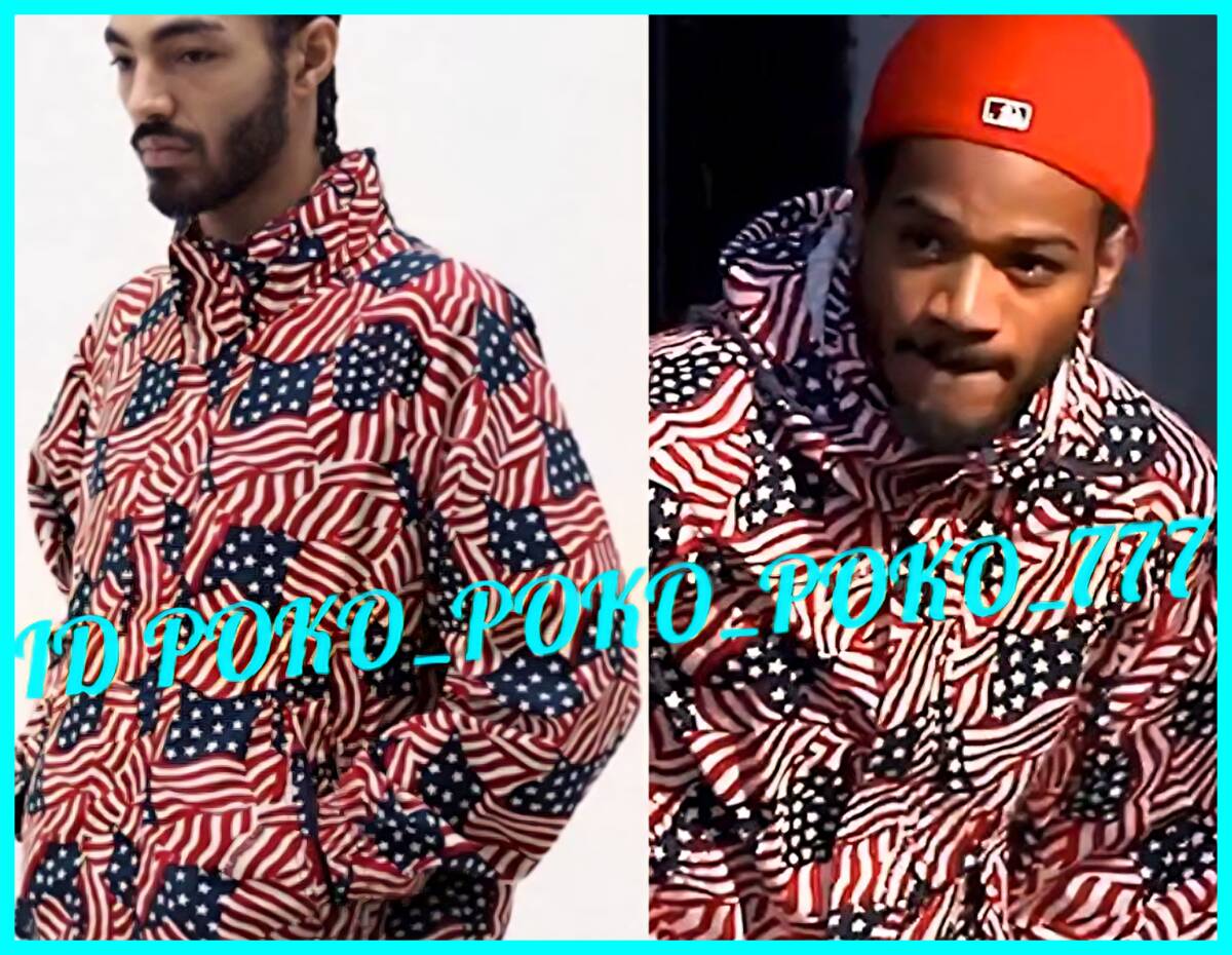 即決 秋物 20SS SUPREME シュプリーム 星条旗 ジャケット RAGLAN COURT JACKET FLAGS ゆうパック送料無料 R-B31拍卖