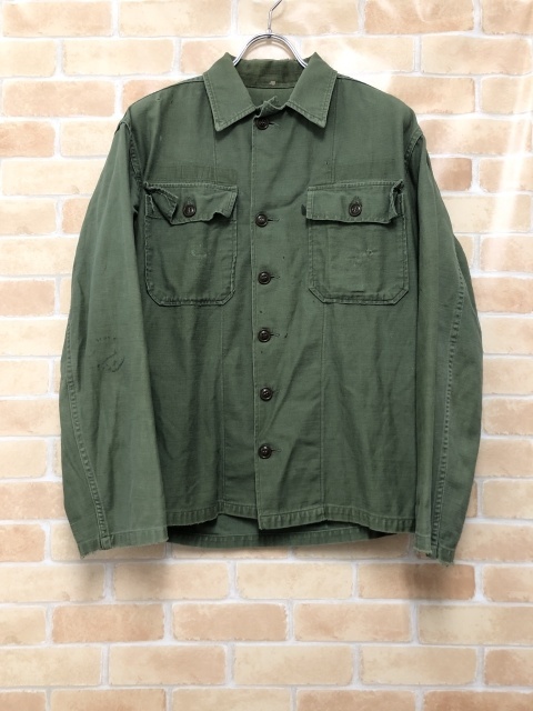 50s US ARMY ユーエスアーミー ユーティリティーシャツ フェード カーキ 111435303#5拍卖