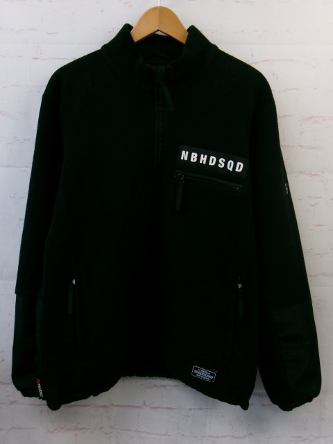 19SS NEIGHBORHOOD ネイバーフッド フリースジャケット ハーフジップ 191TSNH-JKM08 ブラック M 991823611#2拍卖