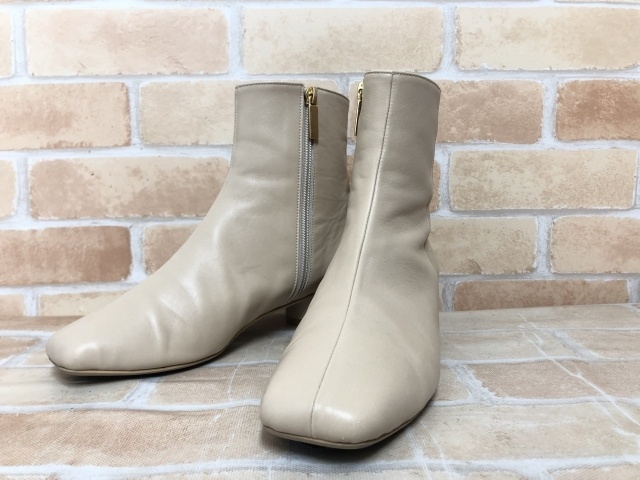 SLOBE IENA スローブイエナ スクエアトゥショートブーツ ベージュ 23 111434011#4拍卖