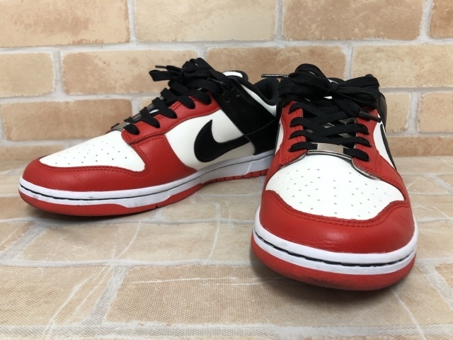 NIKE ナイキ ×NBA DUNK LOW RETRO EMB DD3363-100 レッド×ブラック US10 111435885#5拍卖