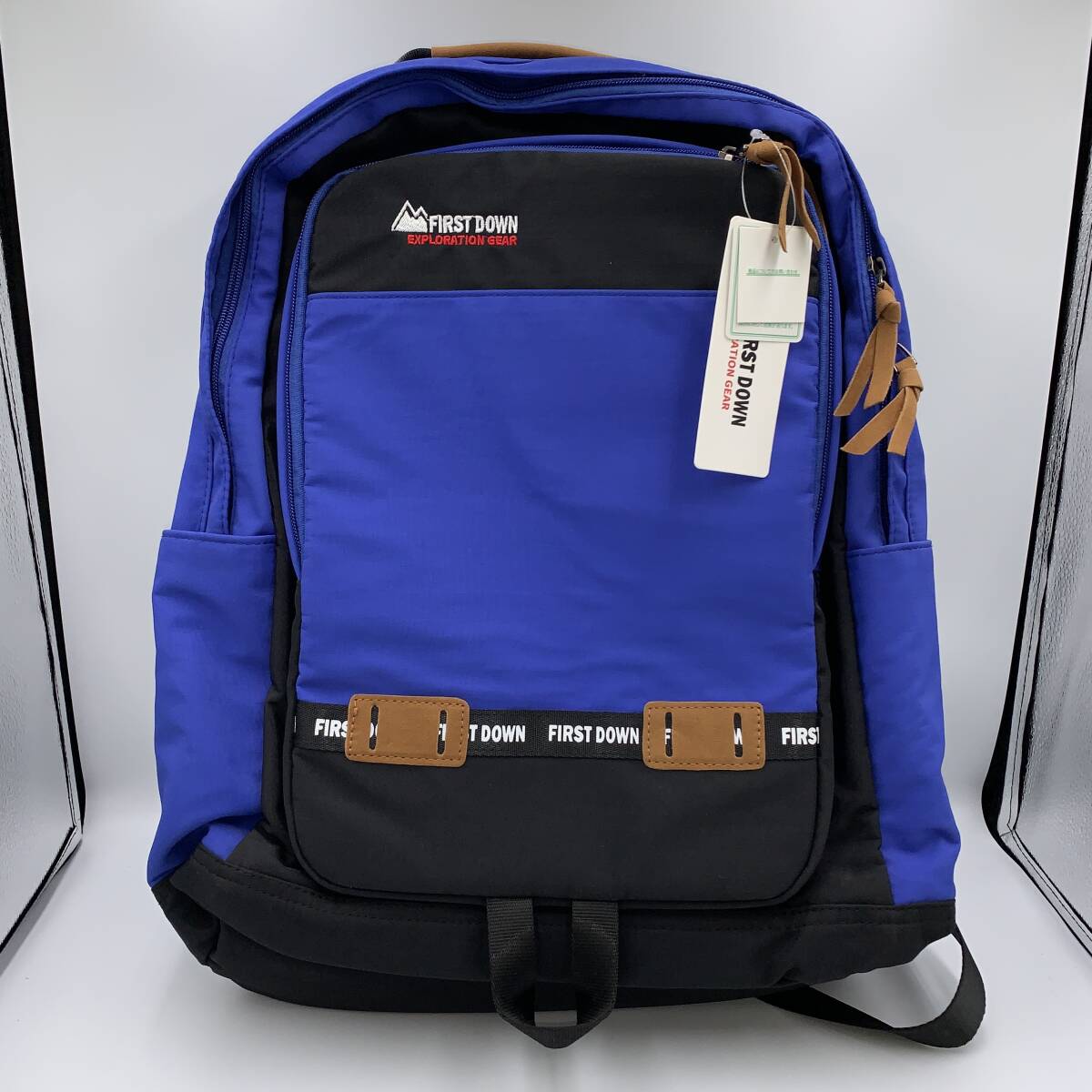 新品・タグ付き FIRST DOWN ファーストダウン デイトナ リュックサック バックパック ブルー 33008 約22L 撥水 アウトドア 通勤 通学拍卖