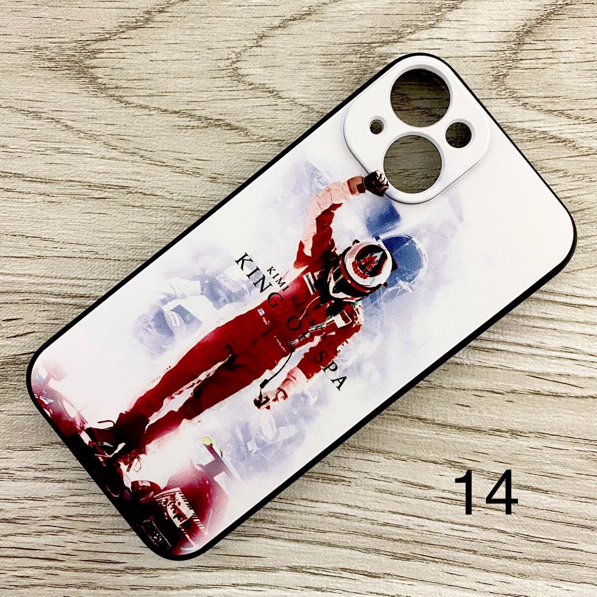 キミ・ライコネン ベルギー GP iPhone 14 ケース F1 フェラーリ Ferrari スマホ拍卖