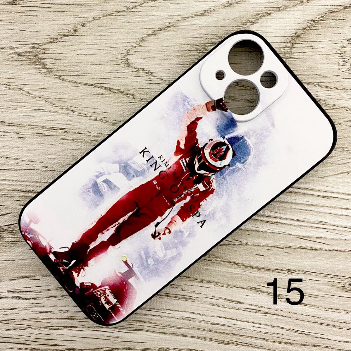 キミ・ライコネン ベルギー GP iPhone 15 ケース F1 フェラーリ Ferrari スマホ拍卖