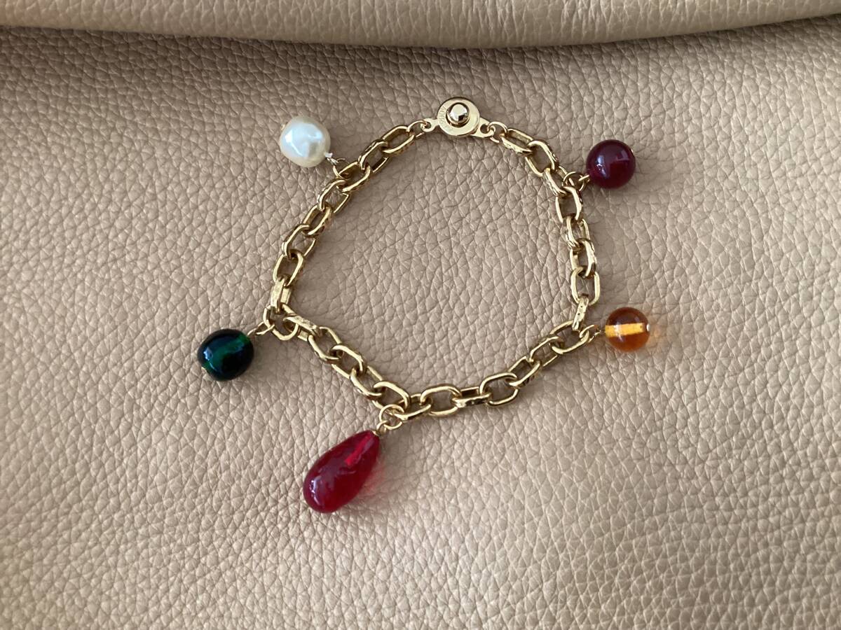 ★未使用★カネコイサオ  和ガラス付きチェーンブレスレット拍卖