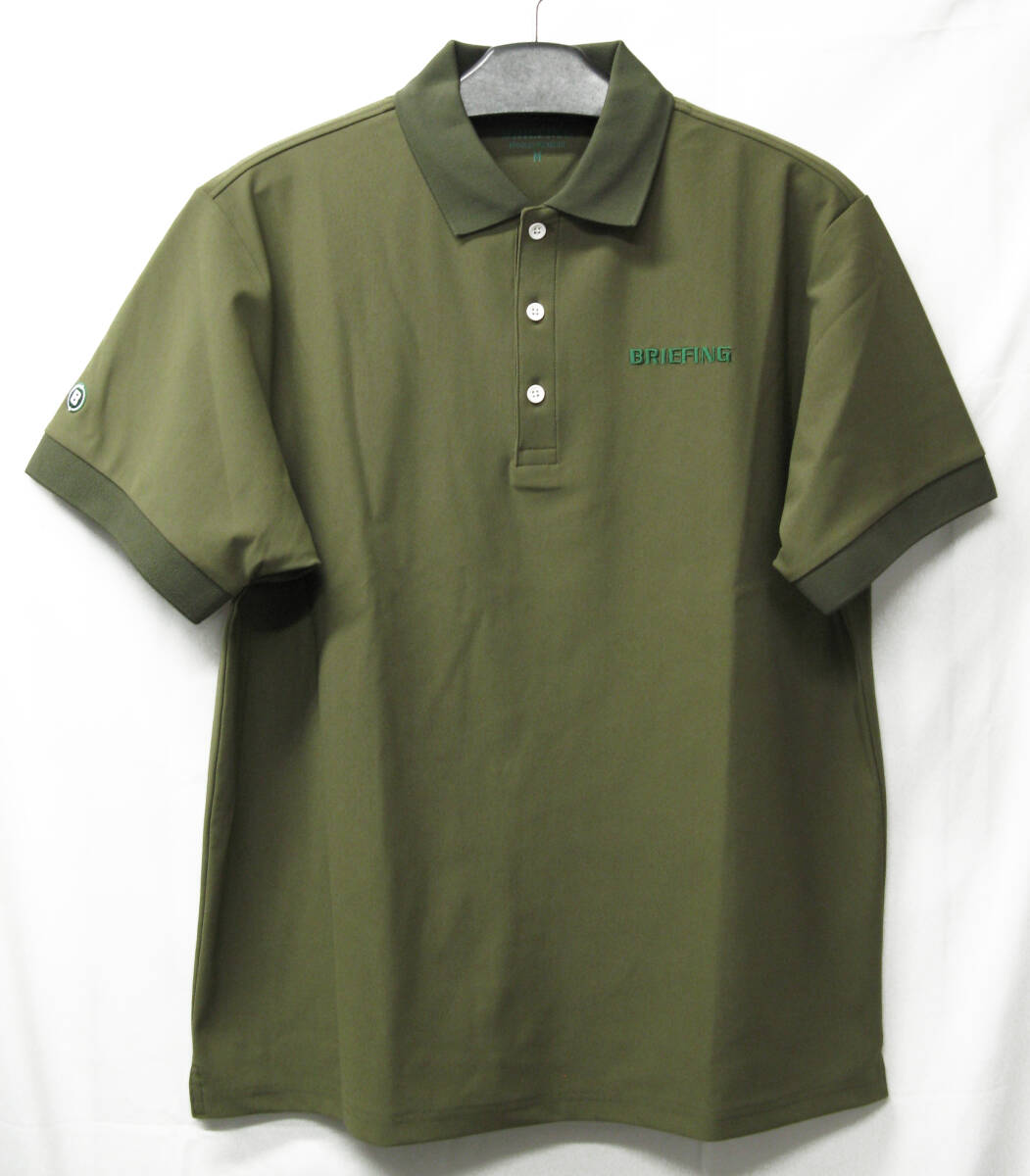 送料無料 BRIEFING GOLF MEN’S TOUR POLO M KHAKI GREEN ブリーフィング サンプル品 ポロシャツ メンズ M カーキグリーン 未使用 展示品拍卖