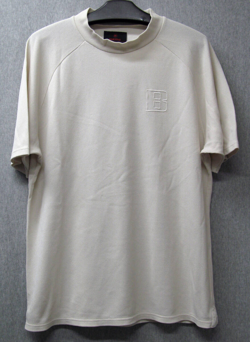 送料無料 BRIEFING GOLF MEN’S HIGHNECK TEE M BEIGE ブリーフィング サンプル品 ハイネック Tシャツ ベージュ メンズ M 未使用 展示品拍卖
