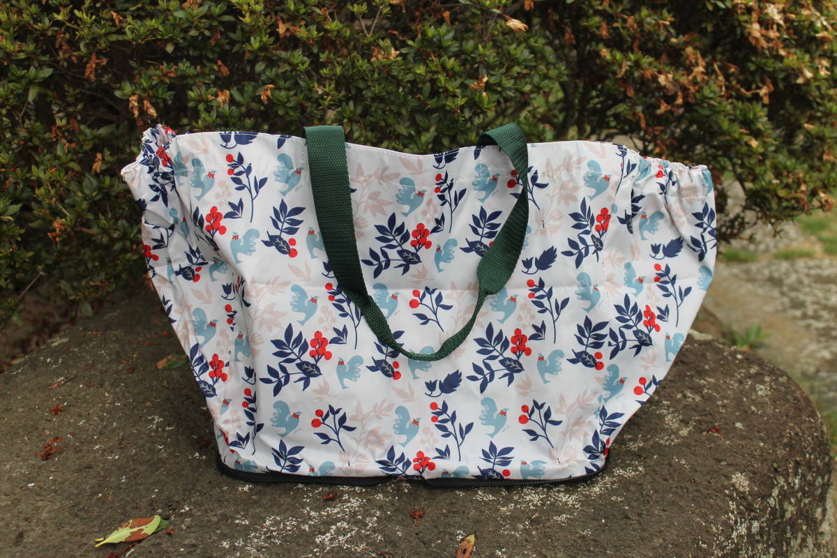 レジカゴバッグ 保冷エコバッグ レジカゴ型 保冷バッグ 大容量マイバッグ チェリー柄拍卖