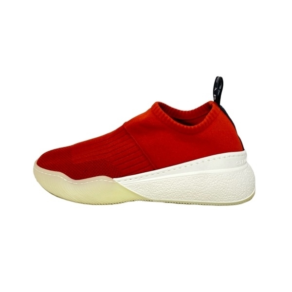 ステラマッカートニー stellamccartney スリッポン 37 - レッド×白×アイボリー レディース インソール取外し可 靴拍卖