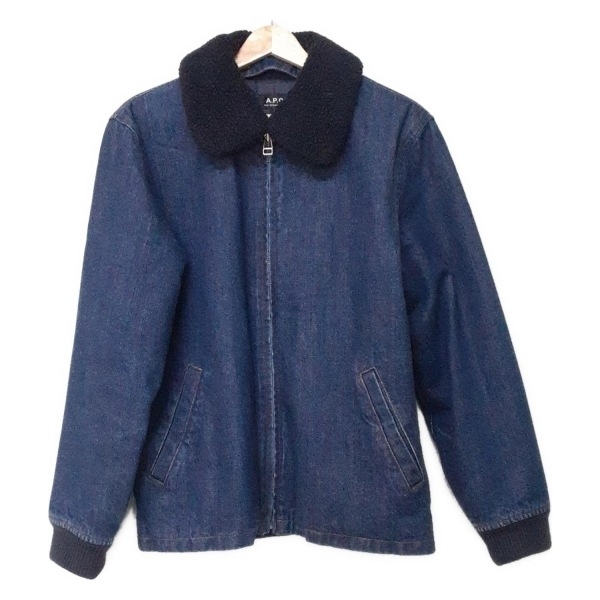 アーペーセー A.P.C. Gジャン/デニムジャケット サイズS - ネイビー メンズ 長袖/襟着脱可/中綿/ジップアップ/冬 ジャケット拍卖