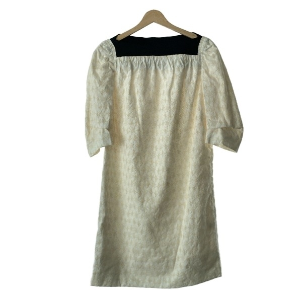 ダブルスタンダードクロージング DOUBLE STANDARD CLOTHING - 白×ベージュ×黒 レディース 七分袖/ひざ丈/WOMAN/レース 新品同様拍卖