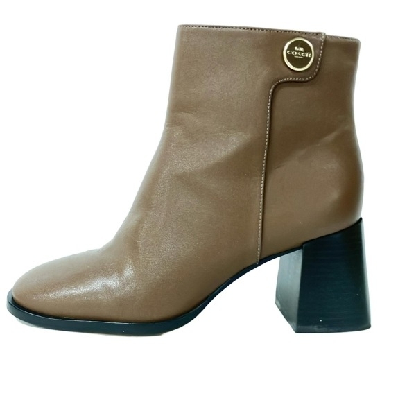 コーチ COACH ショートブーツ 6 1/2 C - レザー ブラウン レディース 靴拍卖