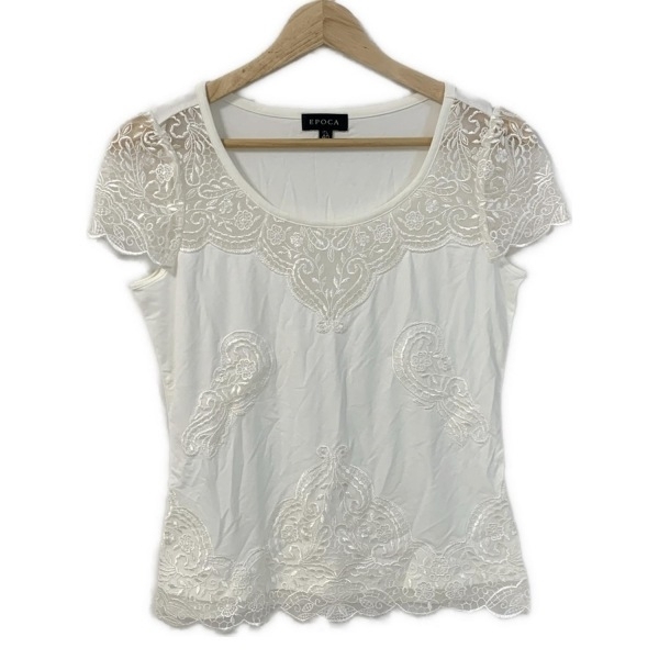 エポカ EPOCA 半袖カットソー サイズ40 M - 白 レディース クルーネック/レース トップス拍卖