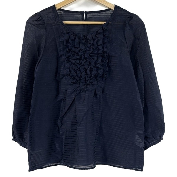 イエナ IENA 長袖カットソー - ネイビー レディース クルーネック/ボーダー/フリル トップス拍卖