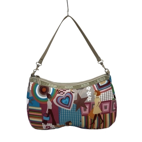レスポートサック LESPORTSAC ハンドバッグ - ダークブラウン×ベージュ×マルチ ハート/スター(星) 美品 バッグ拍卖
