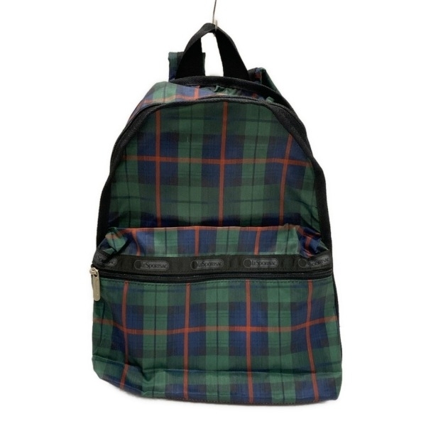 レスポートサック LESPORTSAC リュックサック/バックパック - グリーン×ネイビー×レッド チェック柄 バッグ拍卖